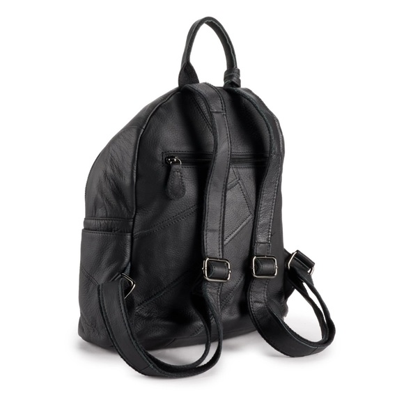 AMERILEATHER Joreah Black Leather Skull Backpack With Removable Coin Pouch 🖤💀 - Picture 4 of 11